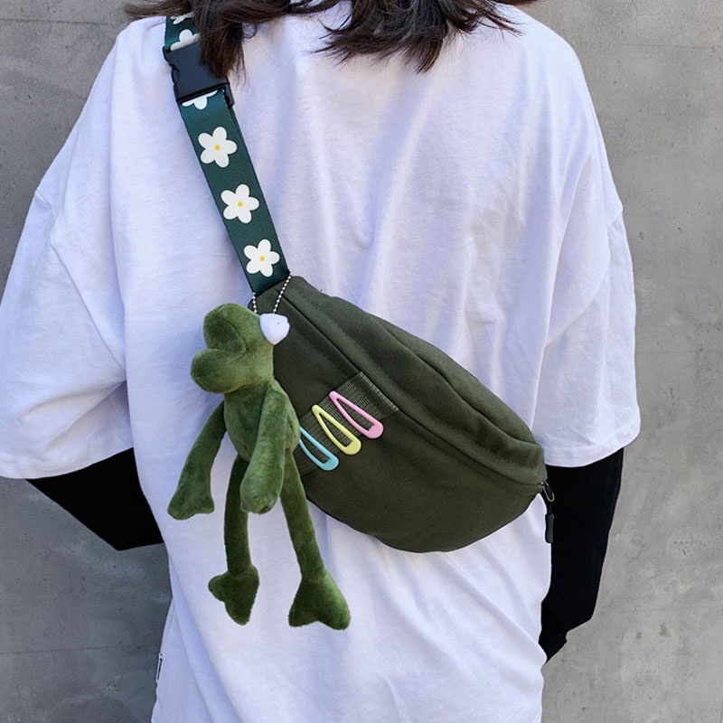 Túi đeo chéo YADOU chất liệu vải canvas phong cách học sinh Nhật Bản thời trang cho nữ