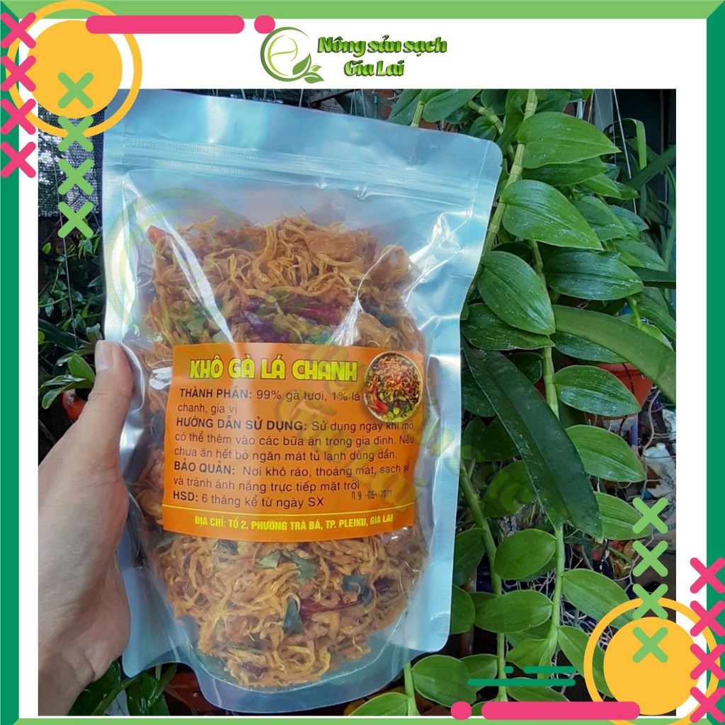Khô gà lá chanh gà ta, khô ga ta ngon, khô gà ta hàng nhà làm chuẩn ngon 1kg