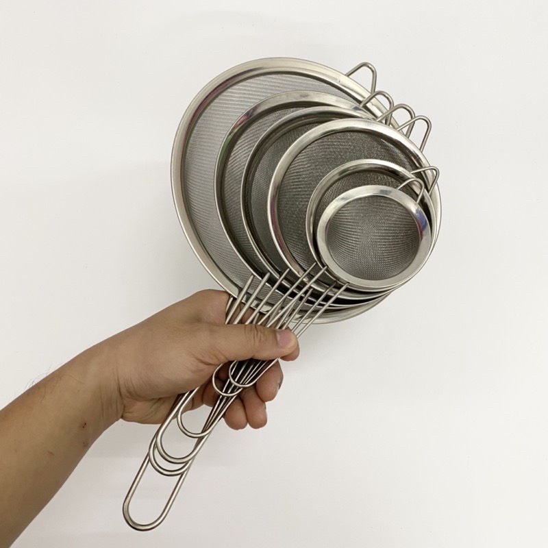 Rây Lọc Bột, Cháo Bằng Inox 8cm/10cm/12cm/14cm/16cm/18cm/20cm/22cm - Ray Cảo Inox - Hàng Việt Nam Chất Lượng Cao