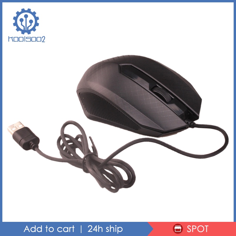 [KOOLSOO2]USB Professional Gaming Mouse, Wired Optical Mouse for Office/Home-Black