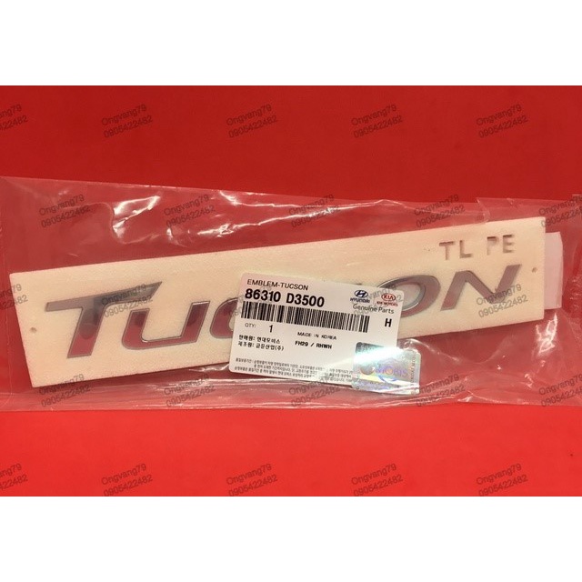 [Chính hãng] Logo chữ "Tucson", chữ "1.6T" dành cho xe Hyundai TUCSON