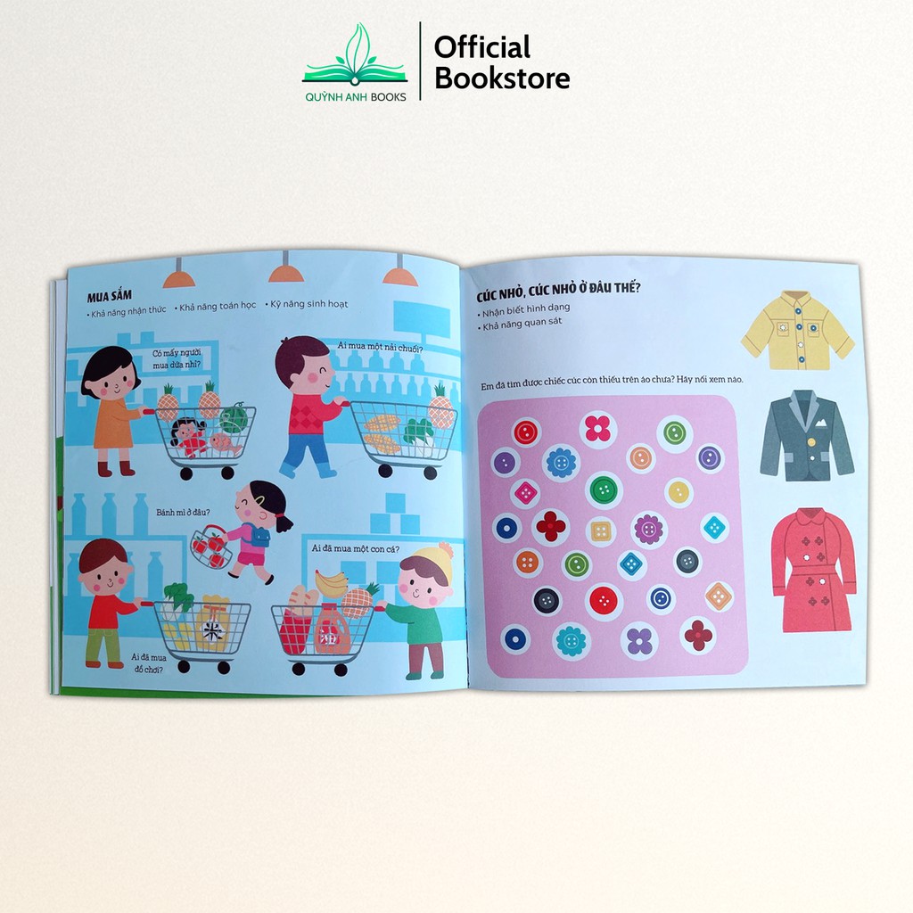 Sách - Sân chơi trí tuệ 5 phút rèn luyện trí não tương tác cho bé 2-6  tuổi  - NPH Pingbooks