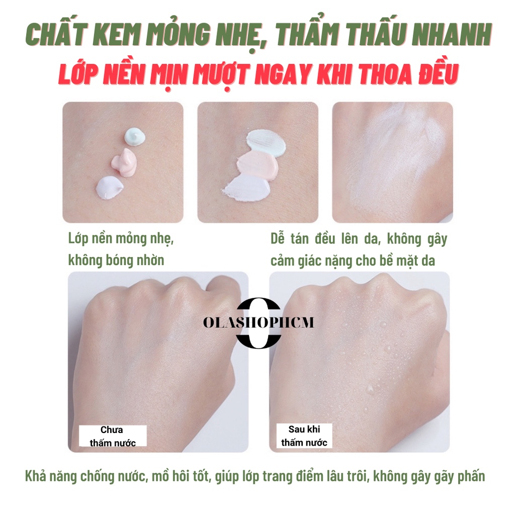 Kem lót trang điểm mỏng nhẹ tự nhiên VENZEN chống thấm nước cho lớp nền lâu trôi