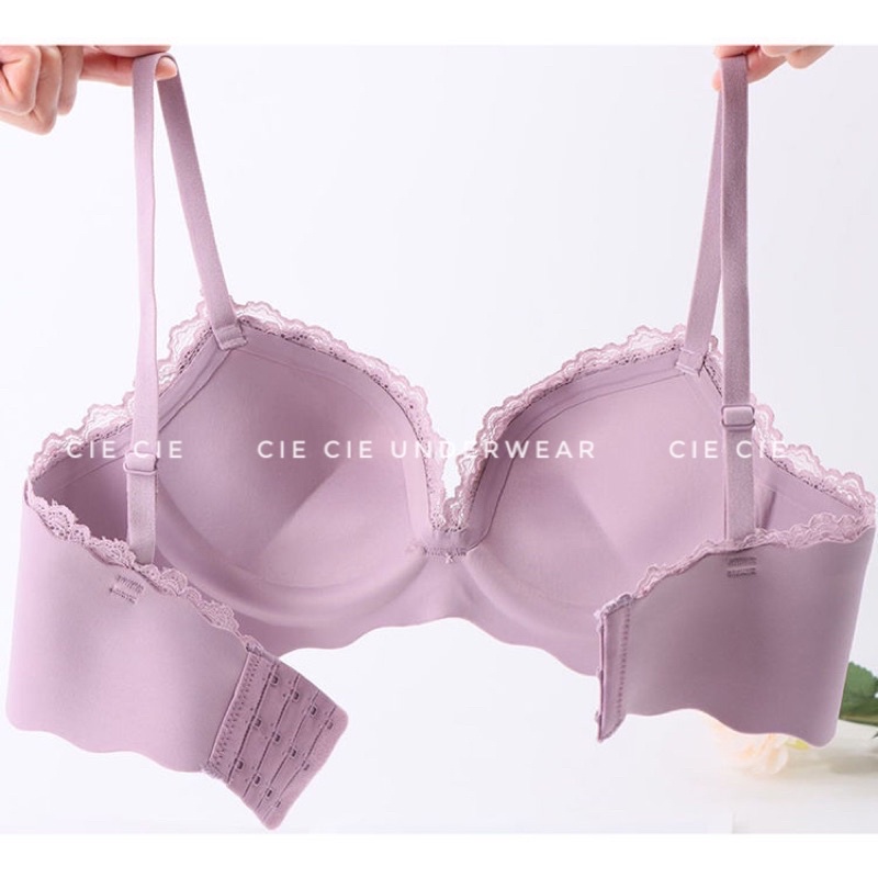 Áo lót su không gọng viền ren đệm vừa 2 cm nâng ngực tự nhiên 032