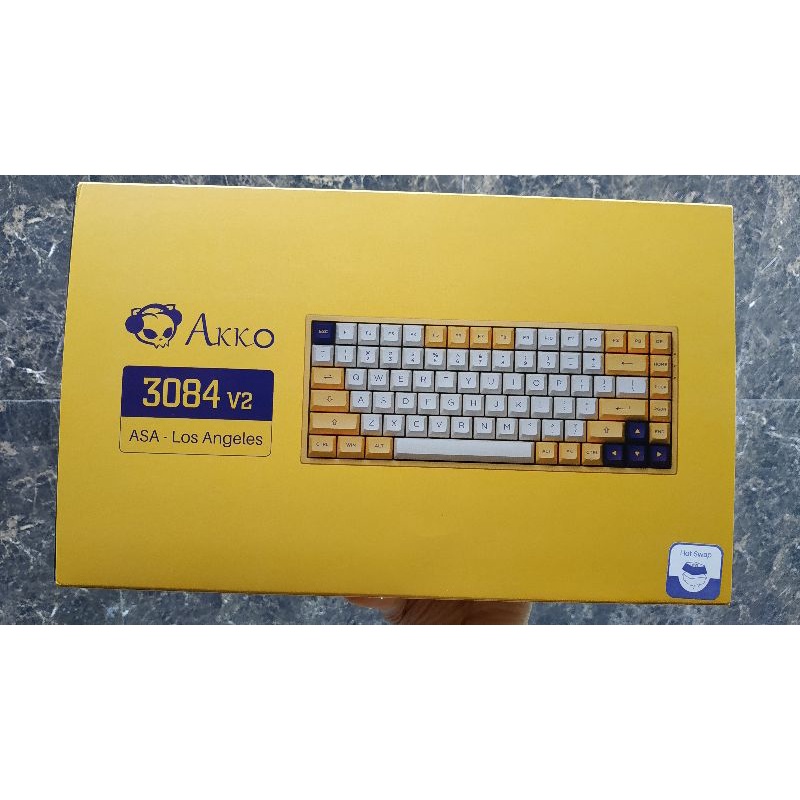 Bàn phím cơ AKKO 3084 v2 Los Angeles/ 3084B Plus Black Gold | RGB | Bluetooth | Wireless 2.4 Ghz | USB Type C