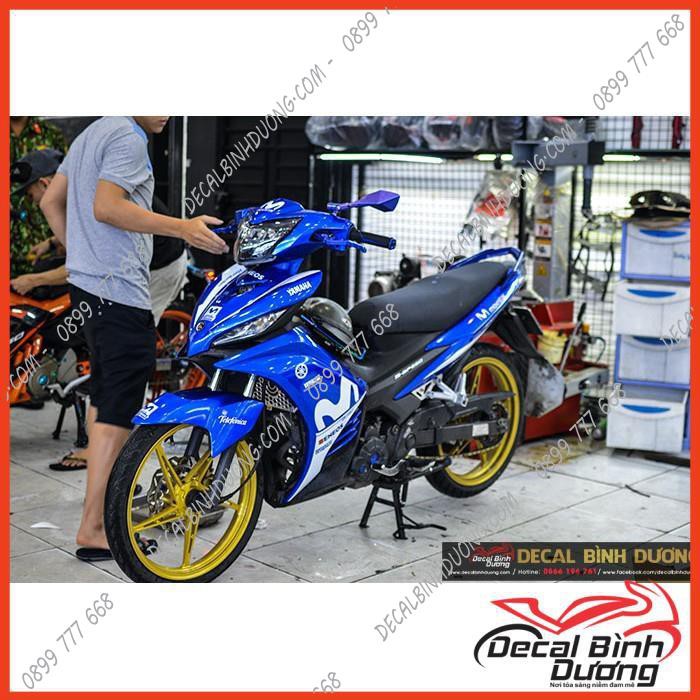 Tem Trùm Xe Exciter 135 Xanh GP Movistar Thể Thao