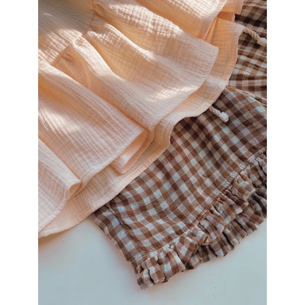 Quần đùi vải Muslin Bồng Bềnh-0303studio ✿ | BigBuy360 - bigbuy360.vn