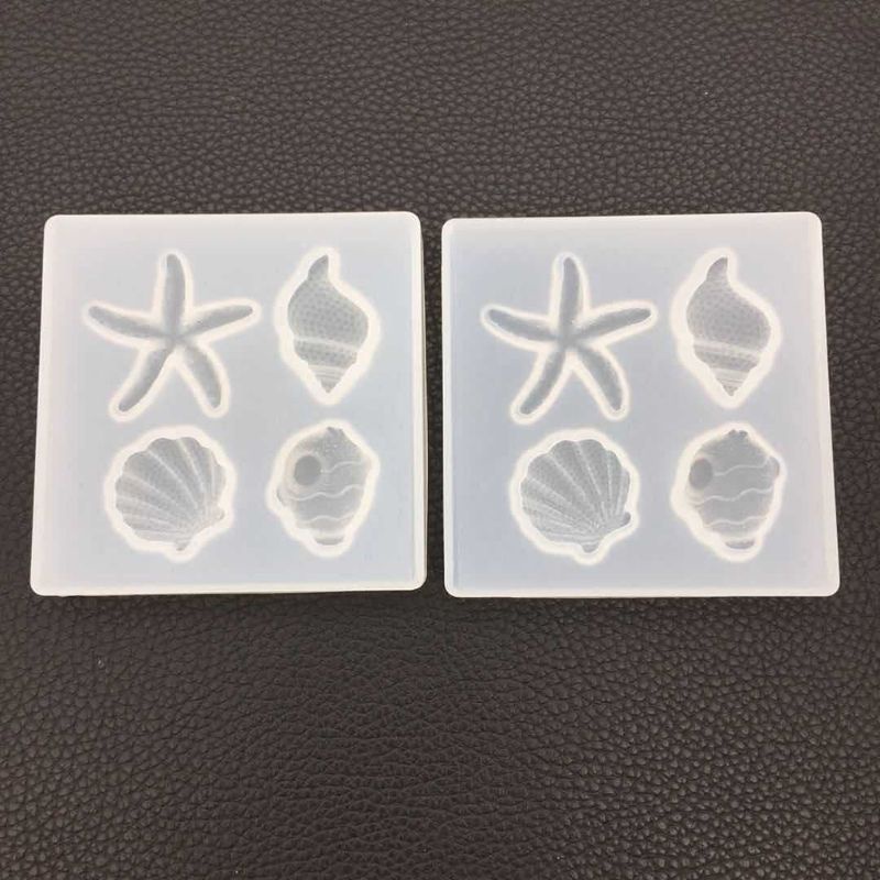 Sa Khuôn Silicone Làm Mặt Dây Chuyền Thủ Công Hình Vỏ Sò / Sao Biển