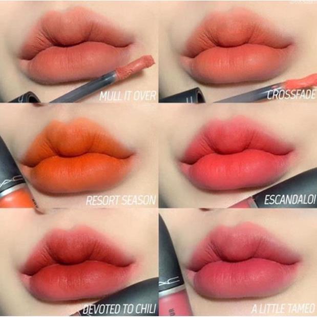 Son Kem Mac Powder Kiss Liquid Lipcolour - màu 987 988 989 990 991 994 997 998 xịn 💄