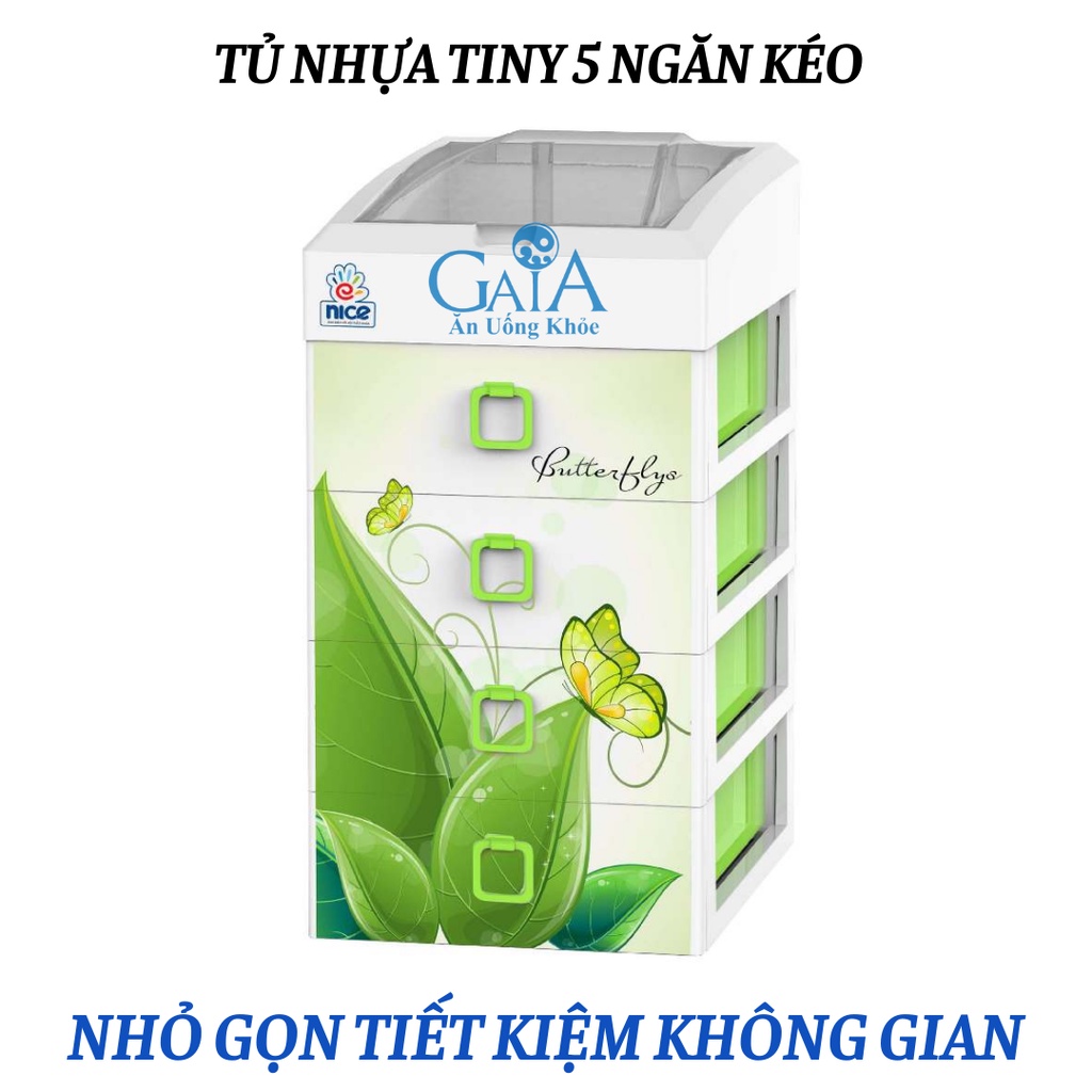 Tủ nhựa Tiny ngăn kéo đa năng đựng đồ để bàn tiện dụng 100% nhựa PP Đại Đồng Tiến an toàn sức khỏe