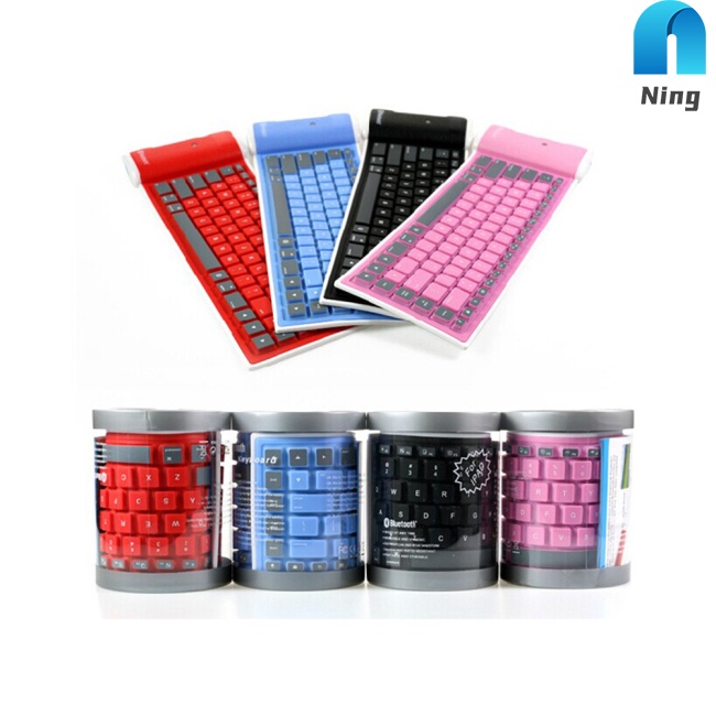 Bàn Phím Bluetooth Không Dây Bằng Silicon Mềm Có Thể Gập Lại Tương Thích Với Ios Android