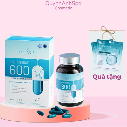 Viên Uống trắng da Glutathione 600 QuynhAnhSpa viên uống trắng da mờ nám tàng nhang mẫu mới