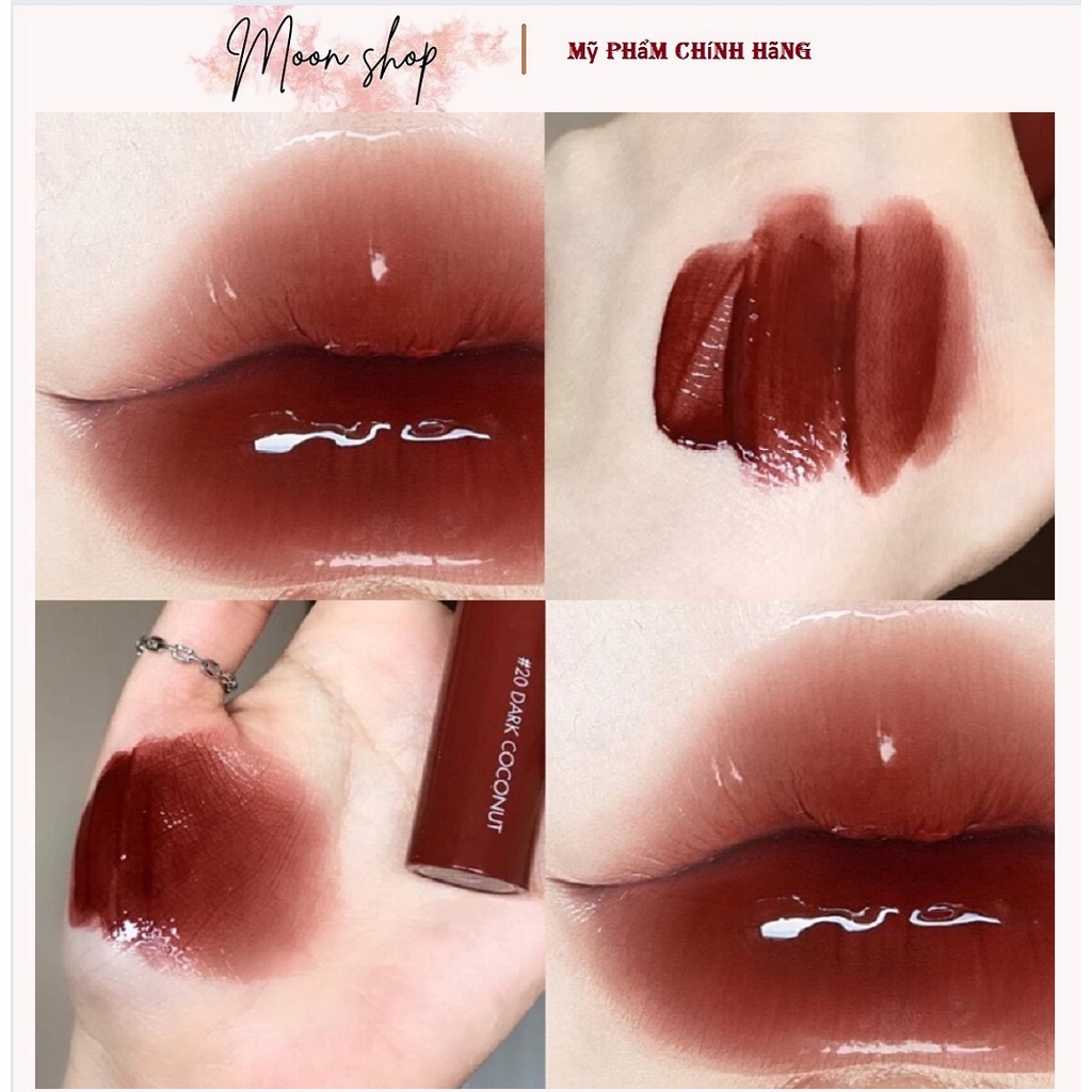 Son Tint Bóng ROMAND JUICY LASTING TINT Màu #20 - Dark Coconut, Son Romand 20 Bóng