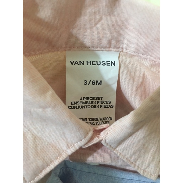 Áo Sơ Mi Cho Bé VAN HEUSEN Xuất Xịn Chất Cao Cấp Trơn Màu