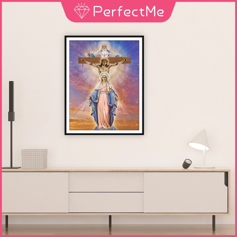 Bộ tranh đính đá 5D tự làm hình đức mẹ Mary 30X40cm