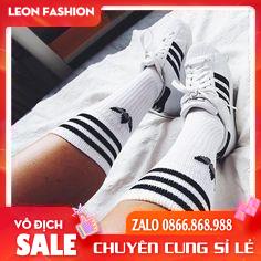 Tất ADIDAS Cổ Cao 3 Sọc [ Hàng loại 1 ] Vơ thể thao dệt kim cao cấp 95% Coton hạn chế mùi hôi và thông thoáng