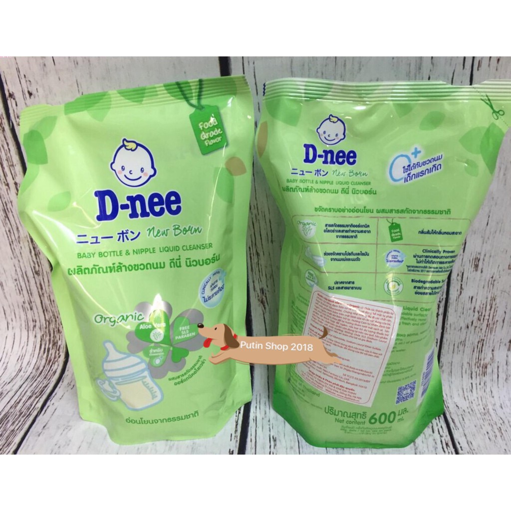 Nước Rửa Bình Dnee Dạng Chai 620ml và Túi 600ml Hàng Thái Lan