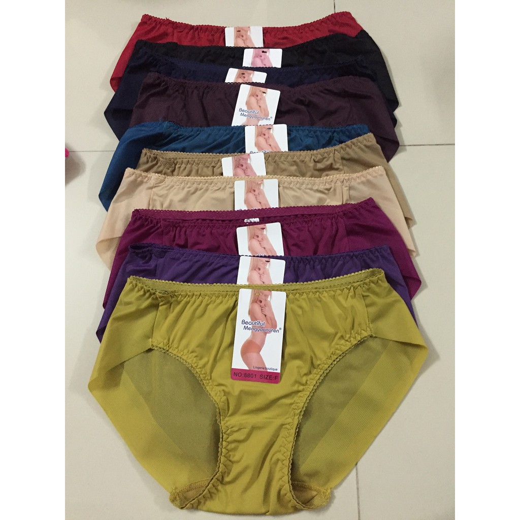 (Bộ 10 chiếc) QUẦN LÓT VIỀN REN MÁT TRƠN KHÔNG VIỀN mã 8801, Hàng loại 1 Siêu Hot, Siêu Đẹp (Ảnh thật)