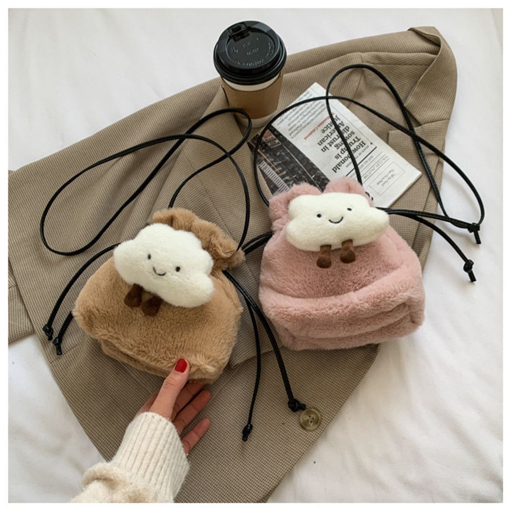 Túi đeo chéo dây rút mini hình đám mây dễ thương MIHAN1