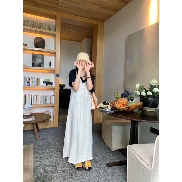 Thiết kế thắt nút bằng vải cotton và vải lanh, đơn giản và linh hoạt.