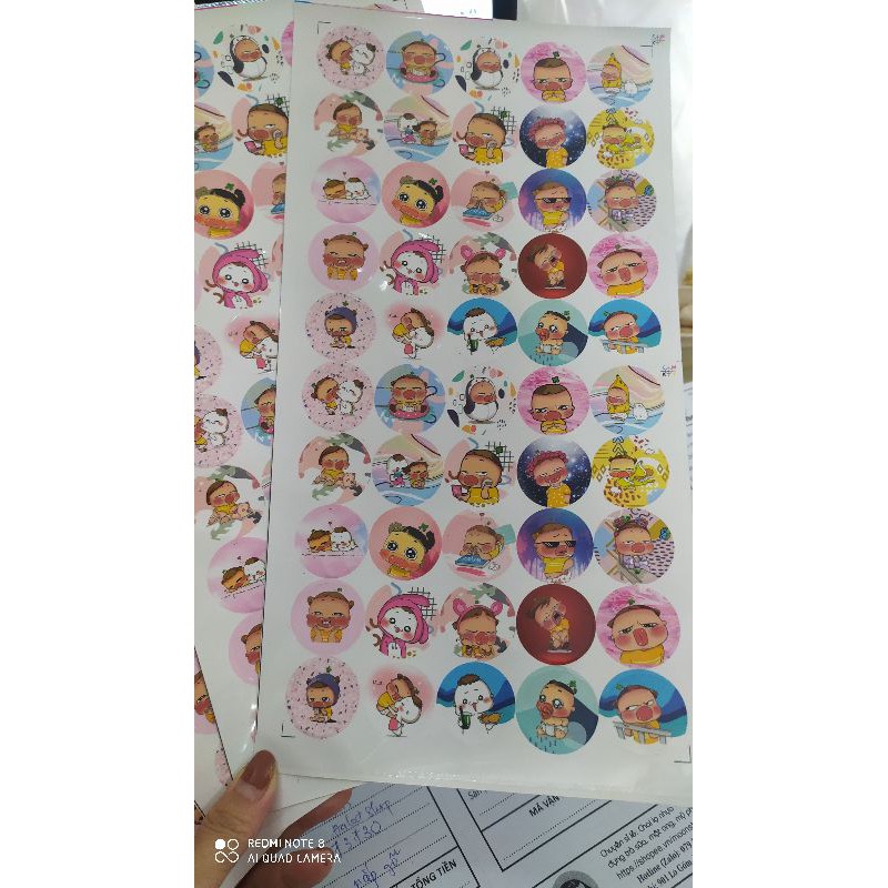 Combo 1000 tem ngộ nghĩnh đủ mẫu size 2.5cm