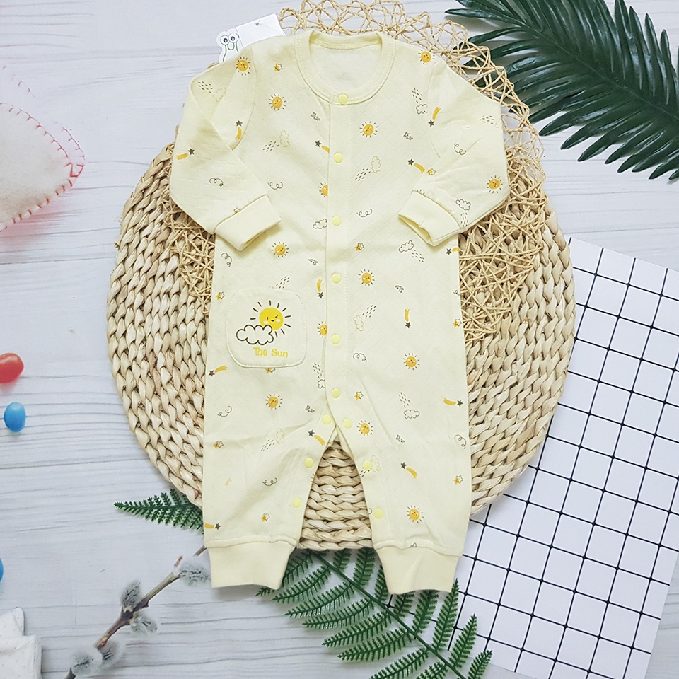 Body Cho Bé Dokma Cúc Cài Giữa Chât Cotton DÀY Dặn