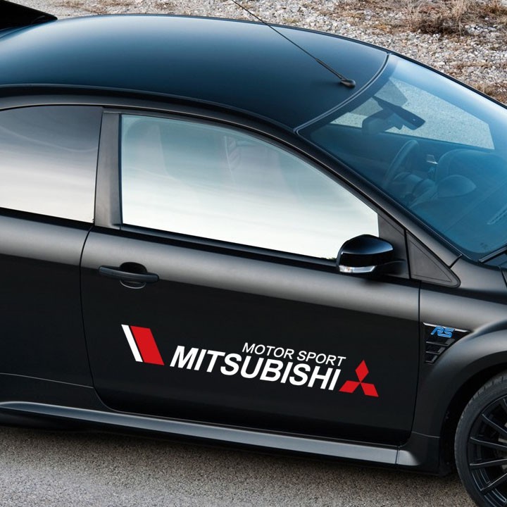 Tem decal dán sườn xe Mitsubishi