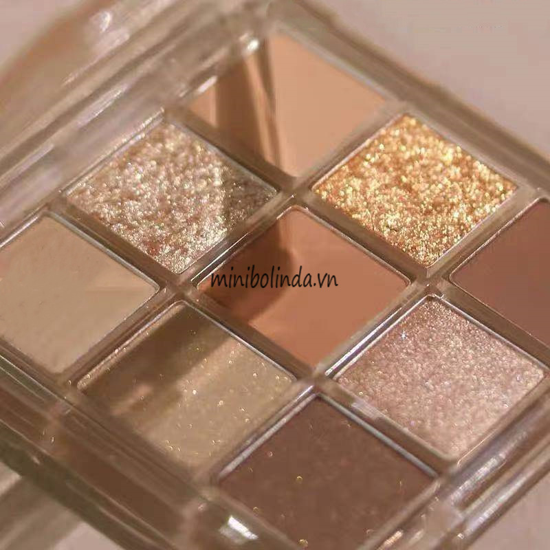 [ Hàng mới về] Bảng Mắt 9 Ô Vuông Danlini Baby Tông Màu Nâu Cam Vàng Nhũ Siêu HOTTREND | BigBuy360 - bigbuy360.vn