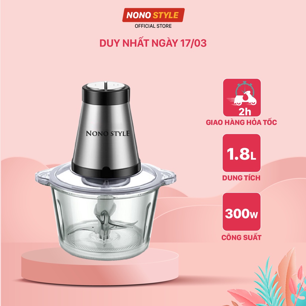 [Mã ELHADEV giảm 4% đơn 300K] Máy Xay Thực Phẩm Đa Chức Năng Nonostyle, 2L,3L, Bảo Hành 6 Tháng