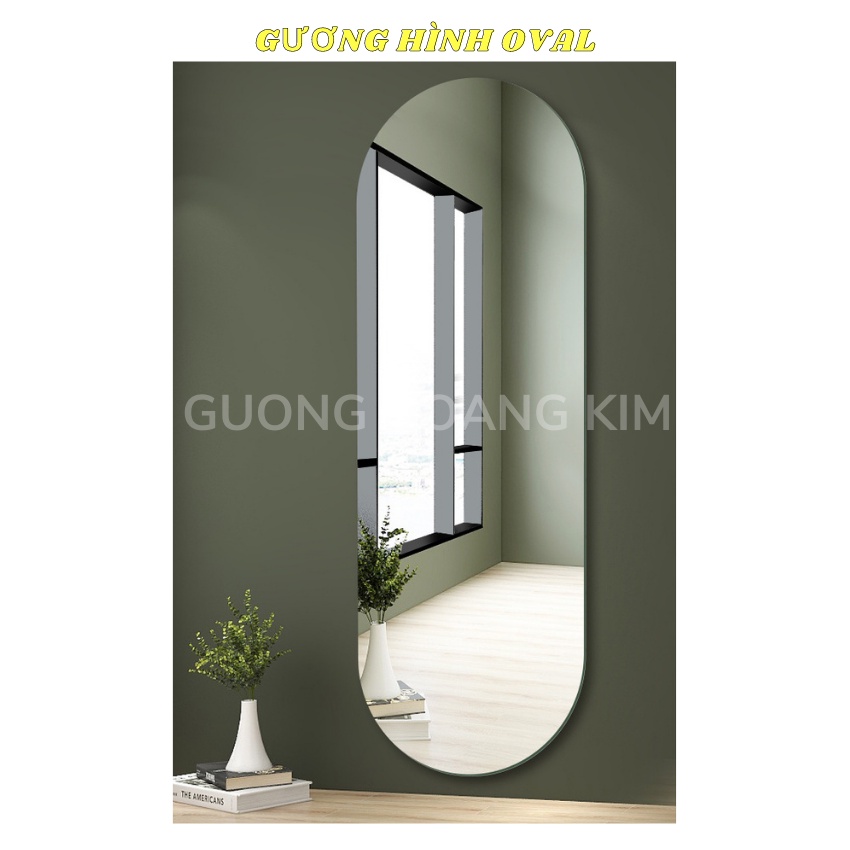 Gương soi toàn thân không viền treo tường, dán tường decor trang điểm makeup kích thước 40x120cm - MIRRORTOCTOC HK-5004