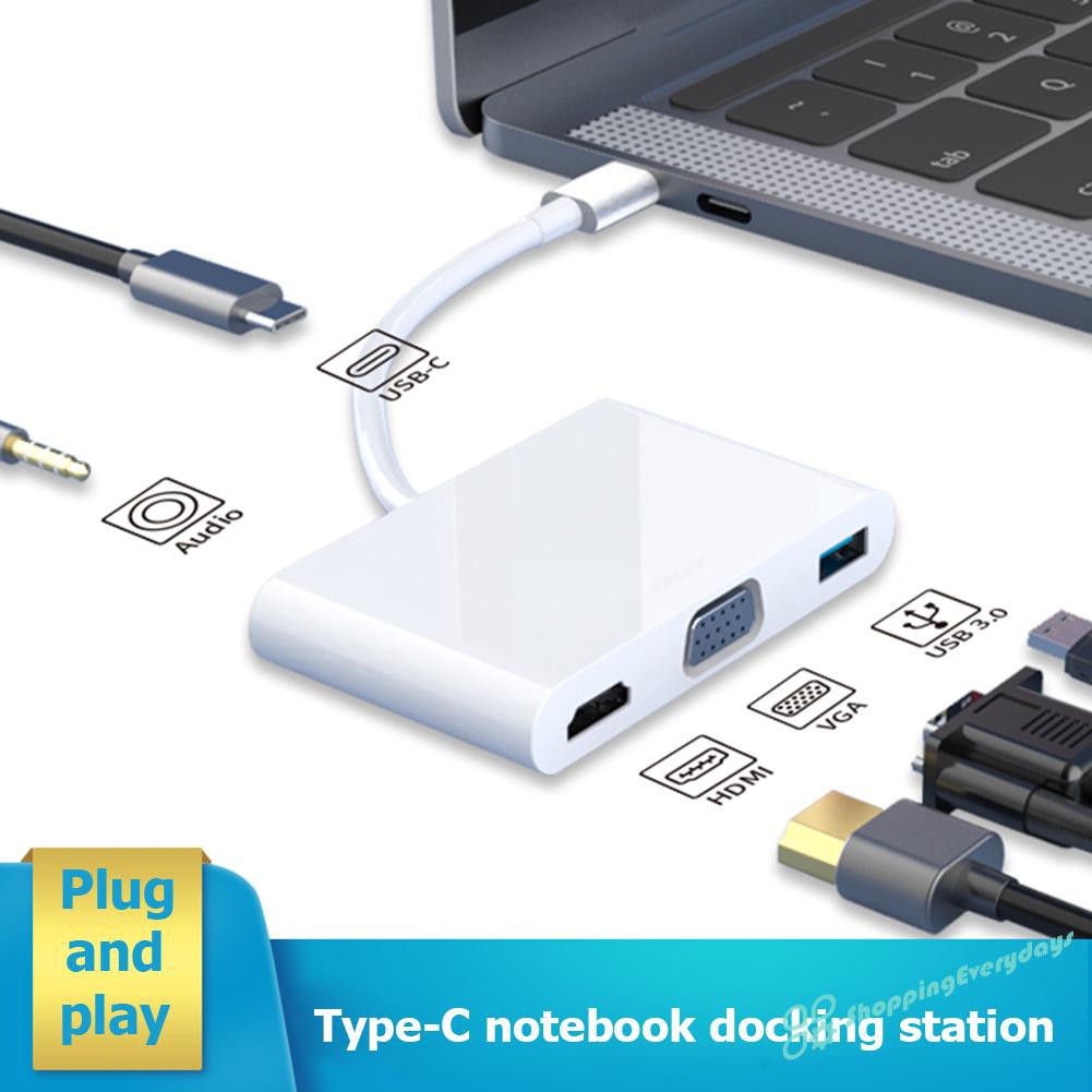 SV Bộ Chuyển Đổi 5 Trong 1 Xp5A 87w Pd Usb3.0 Hdmi 1080p Vga 3.5mm