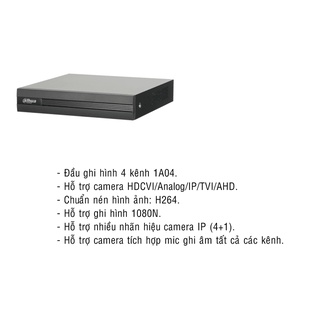 Đầu ghi hình camera DH-XVR 1A04 tích hợp mic chính hãng DSS