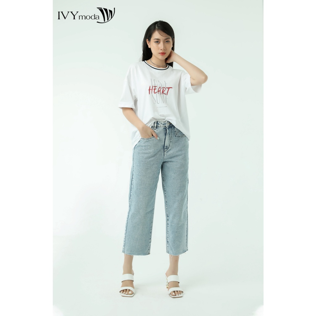 Áo thun nữ in chữ IVY moda MS 57B9335