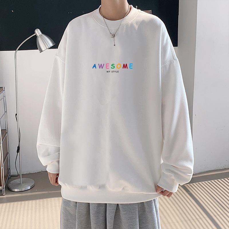 Áo Sweater AWESOME oversize LOHA Basic, áo nỉ Nhật cao cấp dài tay Unisex LOHA | BigBuy360 - bigbuy360.vn