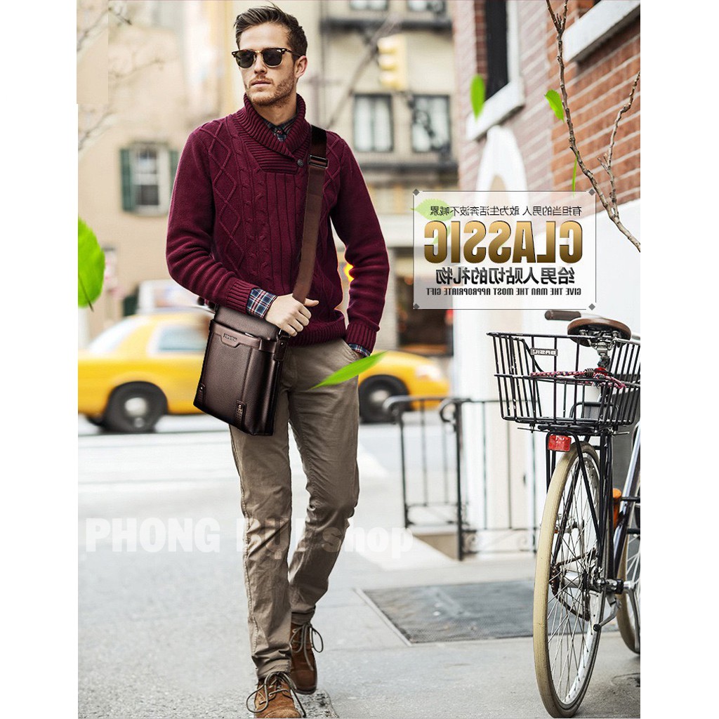 Túi Xách Da Nam Size To Đeo Chéo Đi Học Đựng Sách Vở Ipad, Ngăn Rộng Rãi, Túi Đeo Chéo Nam | BigBuy360 - bigbuy360.vn