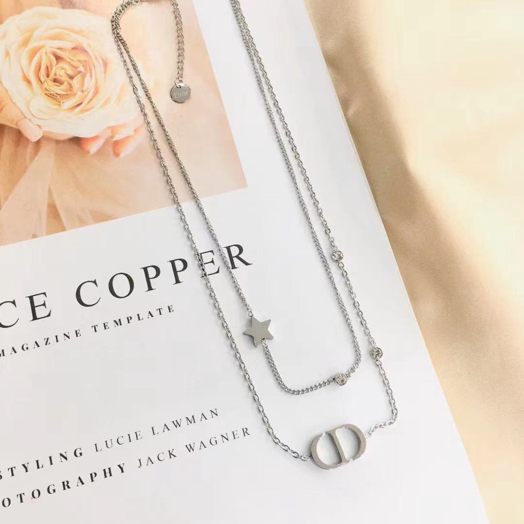 Vòng cổ Mặt Hình Đĩa CD Khắc Chữ Bằng Thép Không Gỉ Thời Trang Mới Cho Nữ