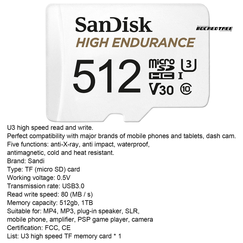 Thẻ Nhớ Tốc Độ Cao 64gb 128gb 256gb 512gb 1t Mri / Micro-Sd Usb3.0 Tf Cho Máy Mp4 | BigBuy360 - bigbuy360.vn