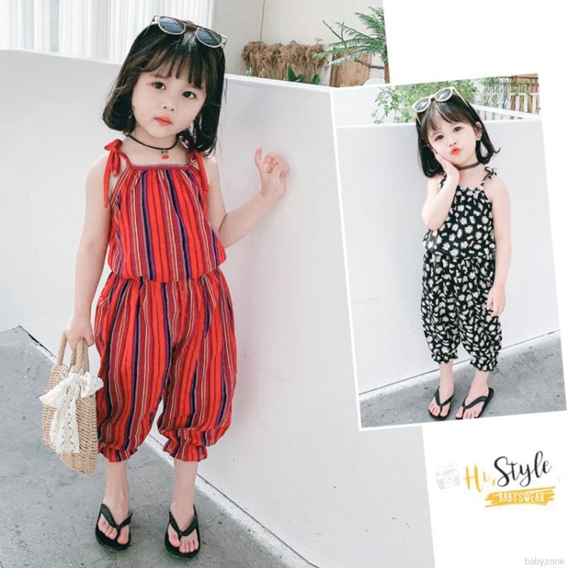 Bộ Áo Hai Dây In Hoa + Quần Trong Cho Bé