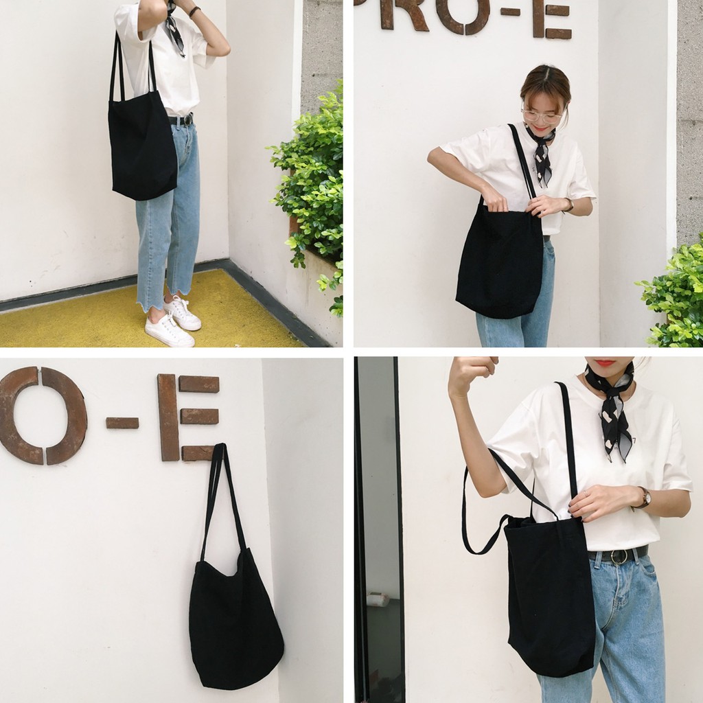 Túi Vải Tote Cỡ Lớn Dáng Xô Vải Cotton 2 Lớp M698