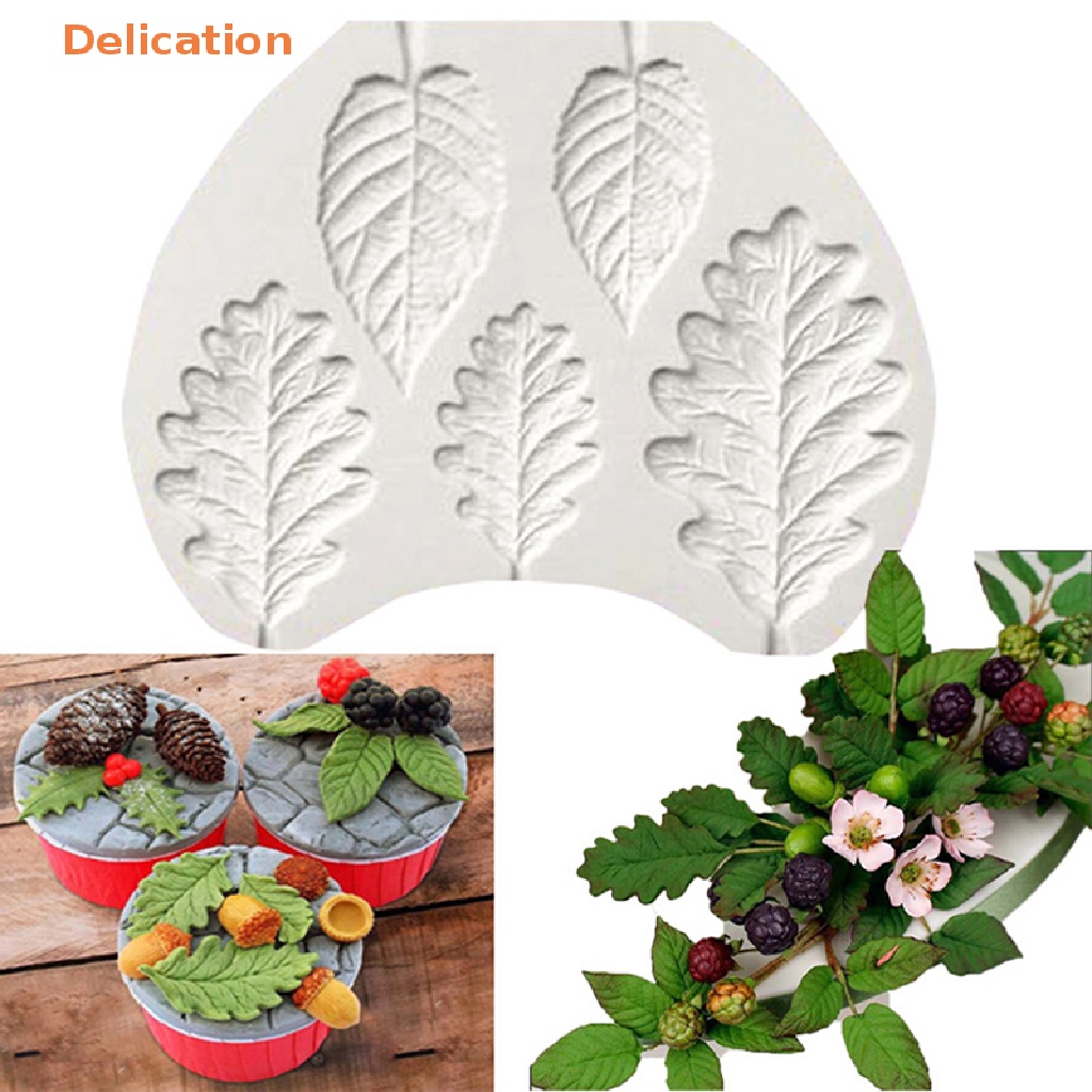 1 Khuôn Silicone Hình Chiếc Lá 3D
