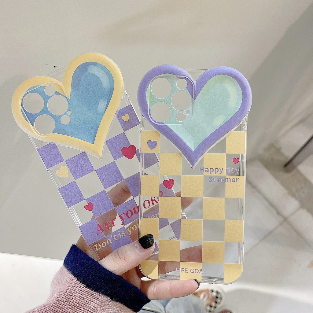 Ốp lưng iphone Ốp Điện Thoại Silicon TPU In Hình Trái Tim Cho  iPhone 11 Pro Max 12 Pro Max 7 plus 12 11 Pro Max