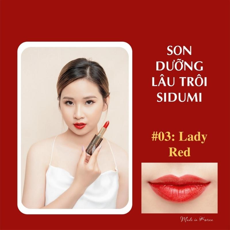 Son Dưỡng Môi Có Màu Dưỡng Ẩm Hồng Môi Lâu Trôi Chính Hãng Hàn Quốc Sidumi Last Lipstick  4G SDM 602