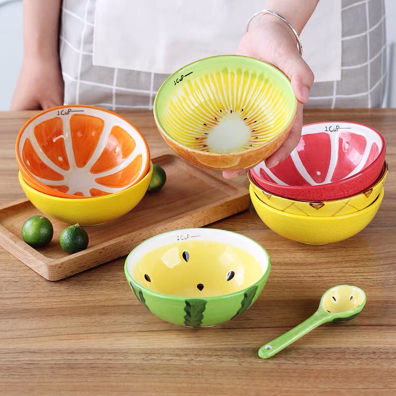 Bát sứ hình trái cây dễ thương cho bé ăn dặm