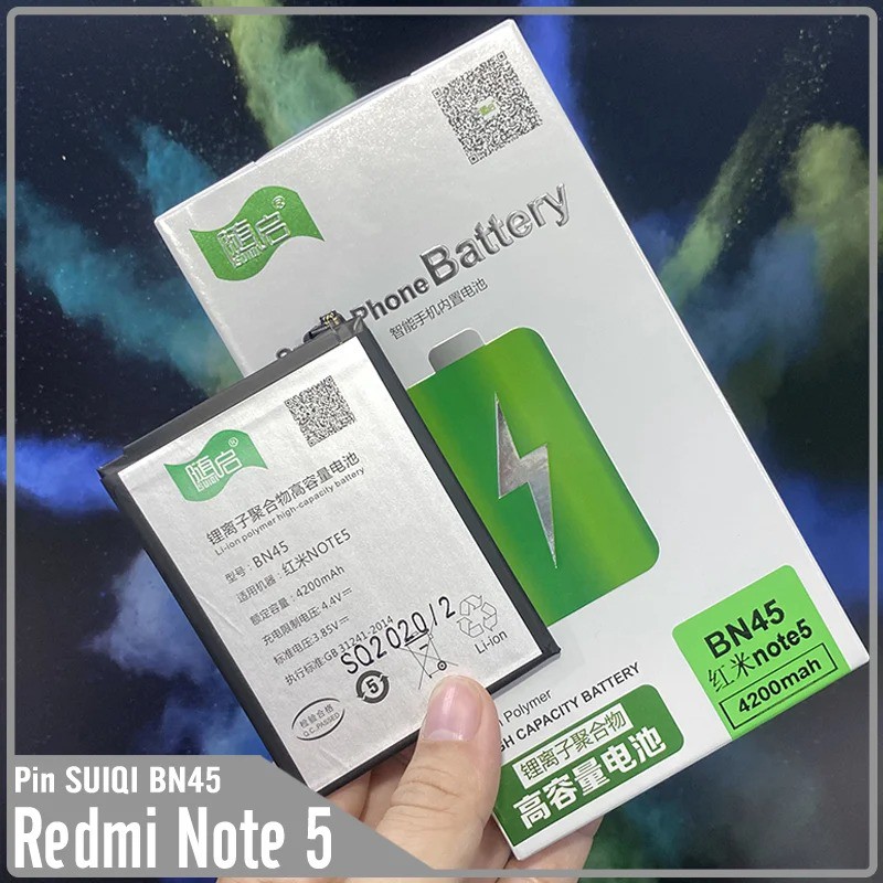 Pin Suiqi Li-ion thay thế cho Xiaomi Redmi Note 5/Redmi Note 5 Pro (BN45) 4200mAh