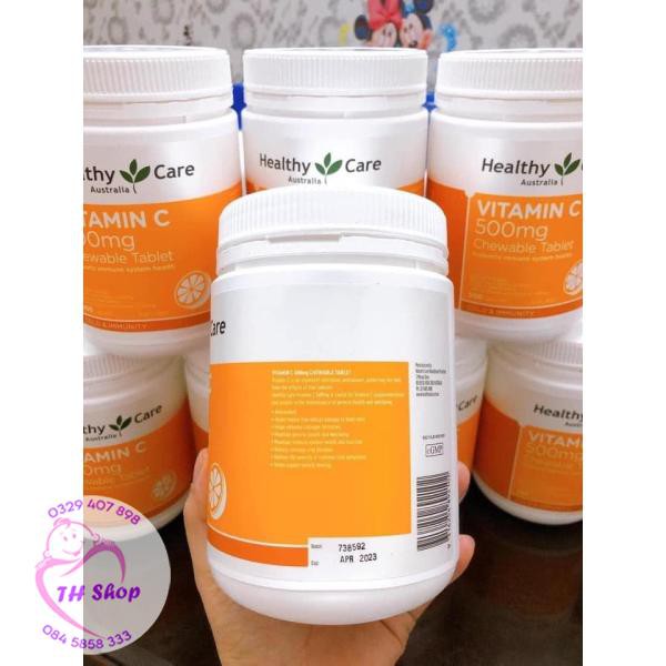 Vitamin C Heathy Care 500mg Hộp 500 Viên Tăng Cường Sức Đề Kháng Mẫu Mới