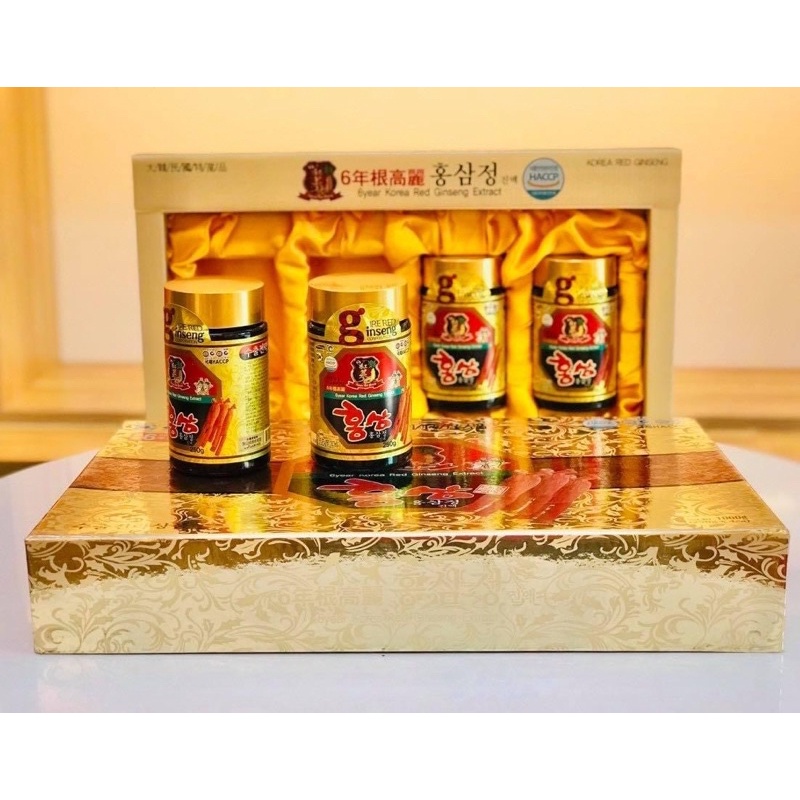 Cao hồng sâm hàn quốc hộp giấy 4 lọ * 250g