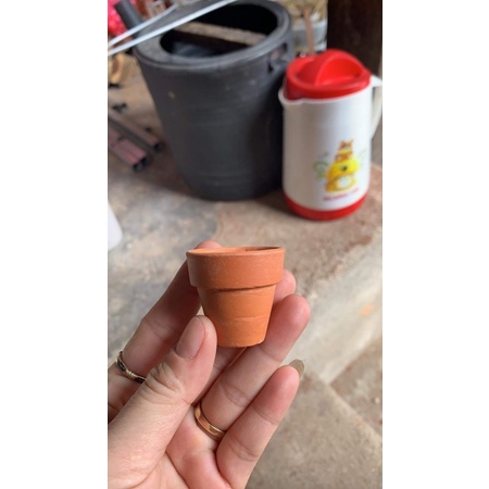 Combo 10 chậu đất nung mini 3.5x3.5cm