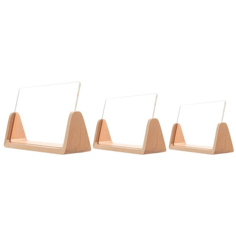 Khung ảnh chữ U gỗ cứng và acrylic kích thước tùy chọn để bàn trang trí văn phòng/ phòng ngủ/ phòng khách/ quán cà phê