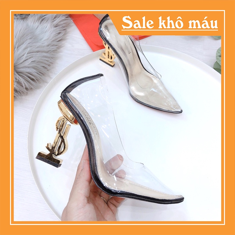 [Sale lỗ] Giày cao gót trong đế 9p lẻ size sale lỗ