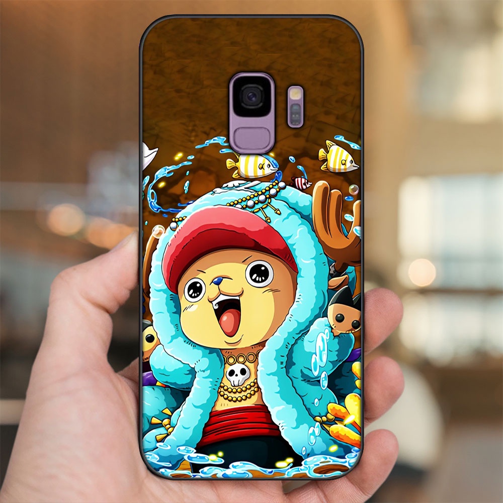 Ốp lưng Samsung S9 viền đen in hình Chopper One Piece Đảo Hải Tặc